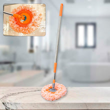 360° Rotatable Ceiling Dust Cleaning Mop Extendable Long Lightweight Handle Mop Heads Pad, Spin Scrubber for Ceiling Floor Bathroom Kitchen Tile