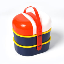 7158 Mr. Chef Smart Lunch Box Capsule shape strap-on lunch box with water bottle and handle 