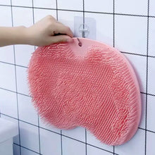 Silicone Bath Massage Cushion with Suction Cup, Shower Foot Scubber Brush Foot Bath Mat Scrubber, Anti-Slip Exfoliating Dead Skin Massage Pad Lazy Wash Feet Bathroom Mat