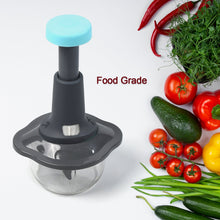 5329  Push Chopper Manual Food Chopper and Hand Push Vegetable Chopper, Cutter, Mixer Set for Kitchen with 3 Stainless Steel Blade 