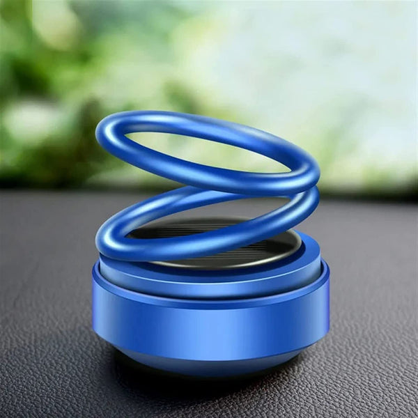 6319 Solar Power Car Aroma Diffuser 360°Double Ring Rotating Design, Car Fragrance Diffuser, Car Perfume Air Freshener for Dashboard Home Office 