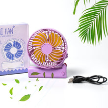 7604 Portable Mini handy Fan & Personal Table Fan | Rechargeable Battery Operated Fan Suitable for Kids, Women, Makeup Artist, Home Office 