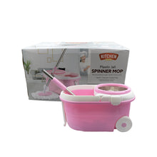 Spin Mop with Bucket for Floor Cleaning - Magic Mop Set with Steel Spin, Mop Stick, and Bucket for Home & Office