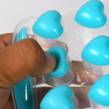 5352 Easy Push Premium POP-UP ice Tray, With Flexible Silicon Bottom and Lid, Heart Shape 18 Cube Trays 