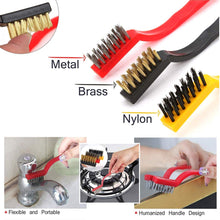 3-Piece Mini Wire Brush Set: Tackle Tough Cleaning Jobs (Multi-Material)