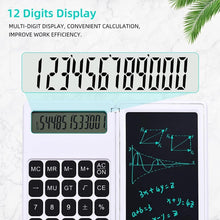 Foldable Calculator With 6 Inch LCD Tablet Digital Drawing Pad Stylus Pen Erase Button Lock Function Smart Calculator   -01