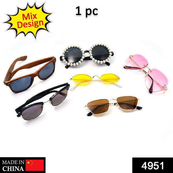 4951 1Pc Mix frame Sunglasses for men and women. Multi color and Different shape and design. 