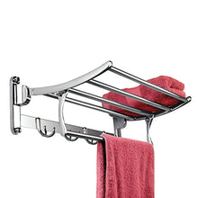 0491 Stainless Steel Folding Towel Rack Cum Towel Bar 18 Inch 