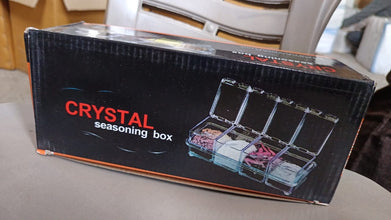 Crystal Seasoning Acrylic Box Pepper Salt Spice Rack