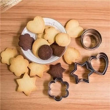 0813 Cookie Cutter Stainless Steel Cookie Cutter with Shape Heart Round Star and Flower (12 Pieces) 