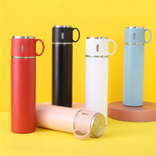 Customized/Personalized Stainless Steel Water Bottle Vacuum Flask Set With 3 Steel Cups Combo | Gifting Custom Name Water Bottle | Gifts for boyfriend/Girlfriend/Employee | 500ML |