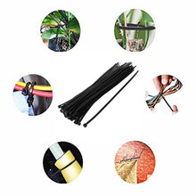 3138 4Inch Nylon Self Locking Cable Ties, Heavy Duty Strong Zip Wire Tie. Pack of 100pc - Black Amd-