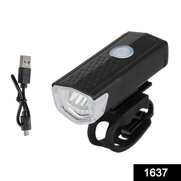 1637 USB Rechargeable Bicycle Light Set 400 Lumen Super Bright Headlight Front Lights 