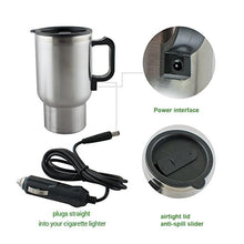 551 -12V Car Charging Electric Kettle Mug (Silver) 